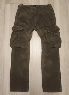 OLD STUSSY コーデュロイ カーゴパンツ カモ柄 サドルパッチ 31のサムネイル