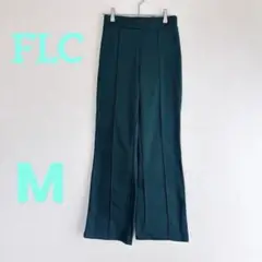 FLC エフエルシー グリーン ワイドパンツ Mサイズ ウエストゴム