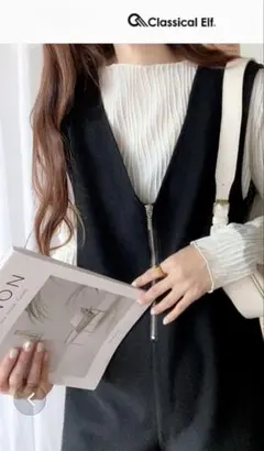 クラシカルエルフ Vネックオールインワン Ｌ