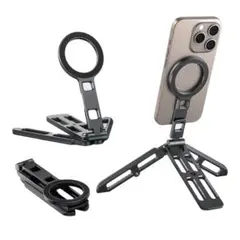 ✅スマホスタンド スマホ三脚 スマホホルダー 折りたたみ式 超軽量 マグネット