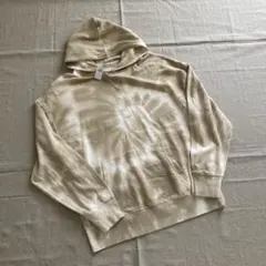 GAP メンズ　ベージュ系タイダイ フード付きパーカー