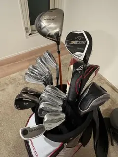 アスリート向け　ゴルフクラブセット　キャディバック、ヘッドカバー2個、おまけ付き
