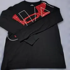 Under Armour YXL 黒赤 ロゴ長袖カットソー
