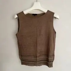 K.T KIYOKO TAKASE 麻 リネン ベスト 11号 上質 大人コーデ