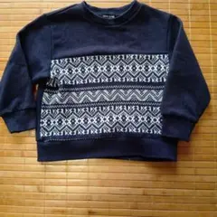 COMME CA ISM ネイビー トレーナー 100A