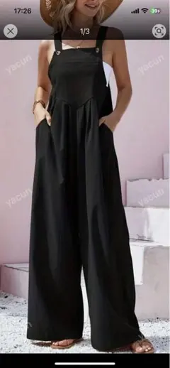 ブラック サロペット