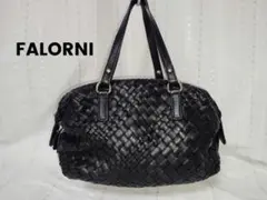 FALORNI　イントレミニボストンイタリア製 ファロルニ レザー 編み込み