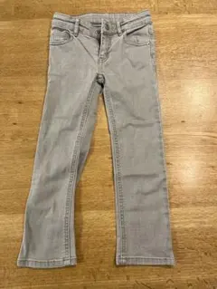 グレー スリムフィット ロングパンツ