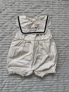 セーラー襟付きロンパース(Cottoli)80cm