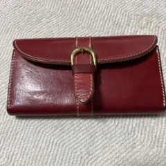 ホコモモラ コスモキュート柄 レザーラウンドファスナー長財布 黒