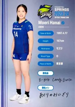 花井萌里 レギュラーカード 79 久光スプリングス 2023-24 プロフィール