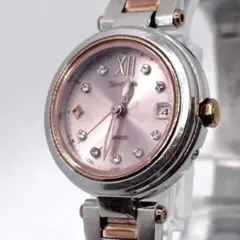 稼働品 カシオ SHEEN 9Pダイヤ サファイアガラス 電波ソーラー