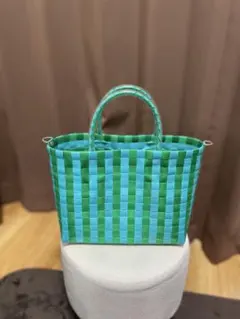 【新品未使用】カラフル　プラかごバッグ