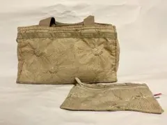 超レア！レスポートサック　ミニバッグ　ベージュ　刺繍