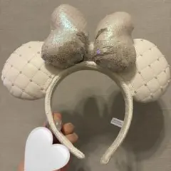 ディズニー カチューシャ ホワイト パール ミニー