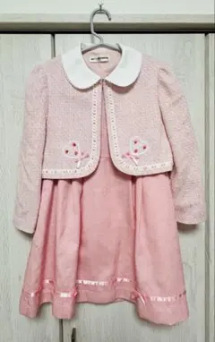 フォーマル　入学式　入園式　ワンピース　ジャケット　スーツ　ピンク　ハート