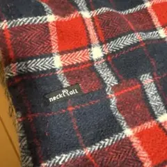 neckROLL チェック柄 フリースマフラー