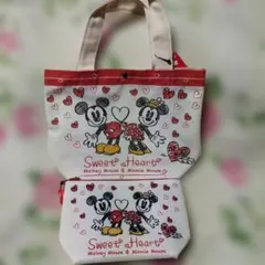 ミッキー＆ミニー トートバッグとポーチセット