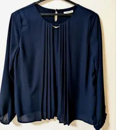 GLACIER ネイビー 長袖ブラウス