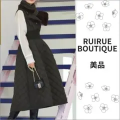 美品　キルティングジャンパースカート　フレア　ワンピース　ジャンスカ　ブラック