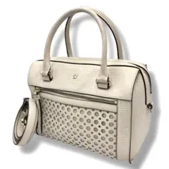 美品 ケイトスペード レザー 2way ハンドバッグ ショルダーバッグ ホワイト