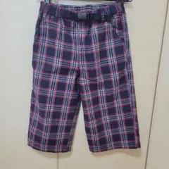 ikka チェック柄 ハーフパンツ140