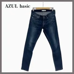 【美品】AZUL basic/スキニーデニム/ストレッチ/ダークブルー