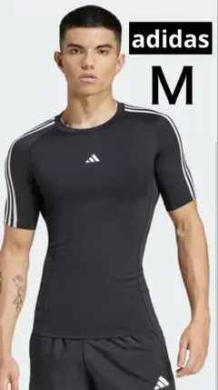 adidasアディダスメンズテックフィットコンプレッショントレーニングTシャツM