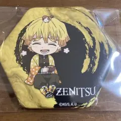 鬼滅の刃 我妻善逸 トレーディング六角形和柄缶バッジ