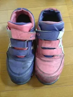 最終値下げ！希少カラー asics ベルクロ 安全靴 紫/ピンク