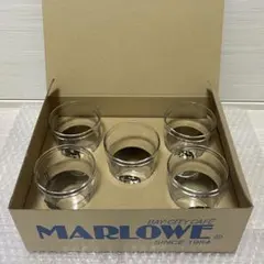 MARLOWE マーロウ ガラス製 ビーカープリンカップ　５個