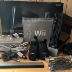 よ*ん様 【美品】Nintendo Wii 本体 セットブラック 付属品あり箱説