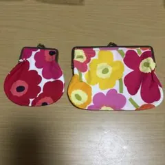 marimekkoがま口ポーチ/ウニッコ unikko コインケースのサムネイル