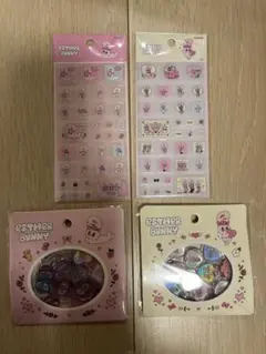 ESTHER BUNNY エスターバニー　タイルシー2点　おはじきシール 2点