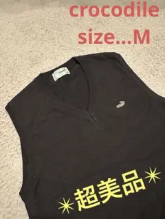 ✴︎超美品✴︎ crocodile ニット　ベスト　セーター　レディース　黒　M