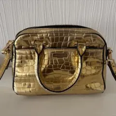 Milly ゴールド クロコ型押し ショルダーバッグのサムネイル