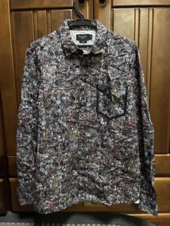 ポールスミス　長袖シャツ　総柄　TAILORED FIT