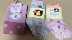 ウサギデザイン レッグウォーマー1足　靴下３足組ｘ２