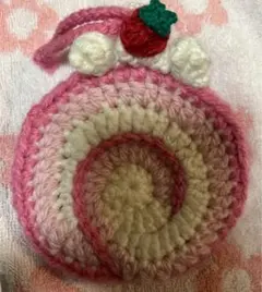 AirPodsケース 小物入れ❃ハンドメイド かぎ針 韓国 編み物 ❃ ケーキ