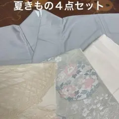 4点セット 単衣絽訪問着&夏帯&麻長襦袢 - メルカリ