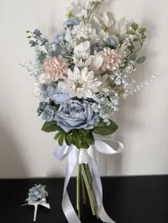 ウェディングブーケ＆ブートニア セット