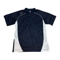 ✨ミズノ✨ ベースボールシャツ L ネイビー 美品☺️ 野球 半袖