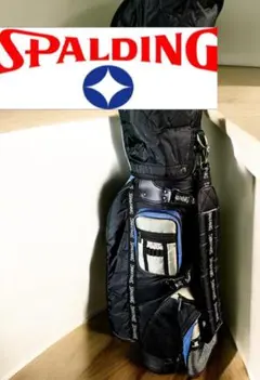 送料無料/美品　SPALDING キャディバッグ ブラック・ブルー