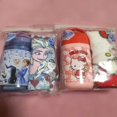 【新品未使用】アナと雪の女王・ハローキティ 抗菌おしぼりセット