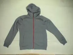 106541　オークリー　ジップアップジャケット　グレー・赤　S