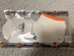 新品ellesse ソックス ECS21100 ホワイト×オレンジ