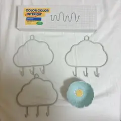 3coinsウォールフック color color interior 雲　花