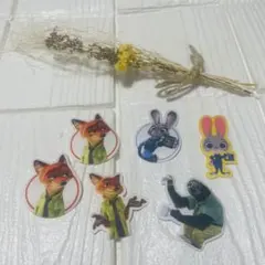 ズートピア☆貼ってはがせるエコワッペン （DAISO） 6枚セット