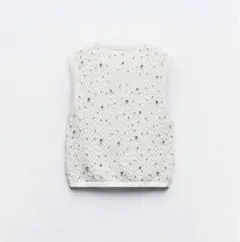 ZARA ビーズオープンニットトップス