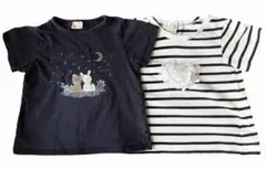 petit main キッズTシャツ 2枚セット 100 女の子